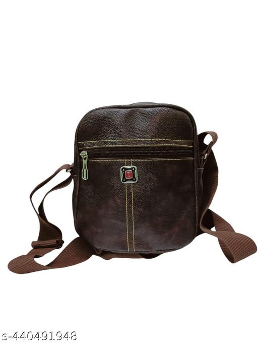 Man Small Shoulder Bag with Zipper