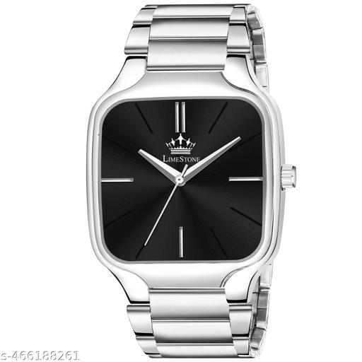 NEW DESIGN SQUARE STIANLESS STEEL ADJUSTABLE CHAIN Analog Watch - For Men