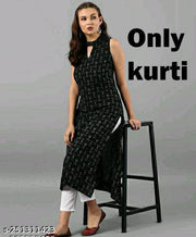 Jaigeet Fashion Black Kurta Only
