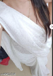Ami White Rasal Saree 01