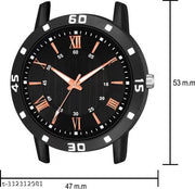 Best Quality Best Price New Stylish  Roman Black Dial Black PU Strap Watch For Boys And men Watch