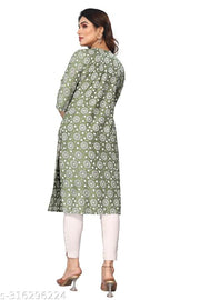 Women Printed Crepe Straight Kurti