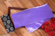 Sana Silk Satin Silk Purple Embroidered Saree With Blouse
