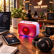 TECH BIRD_bluetooth speaker small size,mini bluetooth box,SMALLPortable Bluetooth Speaker with High Bass, Wireless TWS, TF Card & FM Radio, Compact Lightweight Speaker for Travel, Outdoor, Home, and Personal Use - TB412
