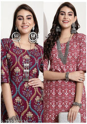 Latest VIRHAN ENTERPRISE 2024-25 KURTIS FOR WOMEN (Pack of 2)