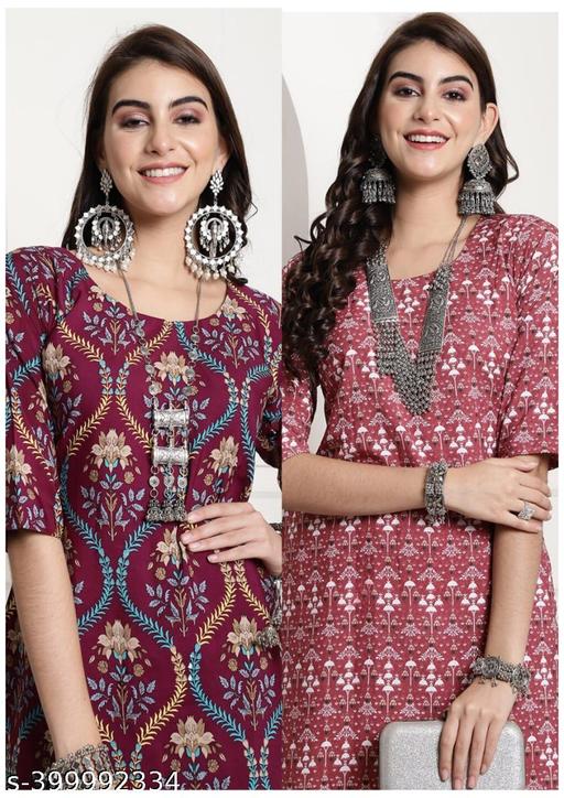 Latest VIRHAN ENTERPRISE 2024-25 KURTIS FOR WOMEN (Pack of 2)