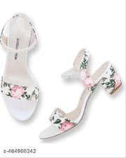 HAMZA Printed Block Heel Sandal For Women