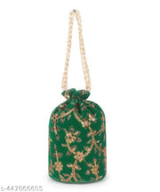 women trendy tradional sequence work potlis for marriages