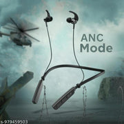 Palnek 235 Black Bluetooth 5.3 Neckband Earbuds with 40 Hours Battery Backup, Stereo Audio and Smart Connectivity