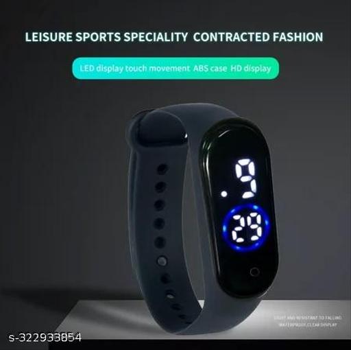 Waterproof Digital Black Touch Display Watch for Stylish Kids Birthday Gift Digital Watch for-(Boys Girls and Kids)