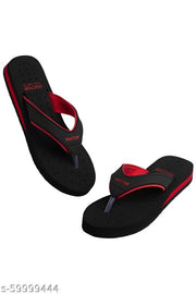 Aaksu Dr ORTHO COMFY Soft Women's Diabetic & Orthopedic Light Weight Slippers FlipFlops black red