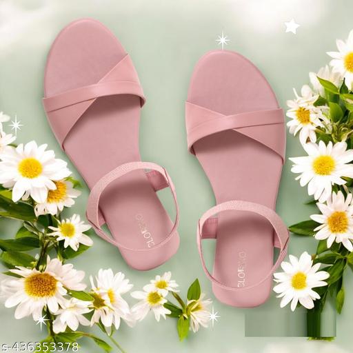 Women Casual Flat Sandal | Women Flat Slipper | Sandal for Women | Casual Flat Sandal for Party | Women Footwear | Chappal For Girls | Slippers | Flat Women | Casual & Comfrot Flat | (Pink)