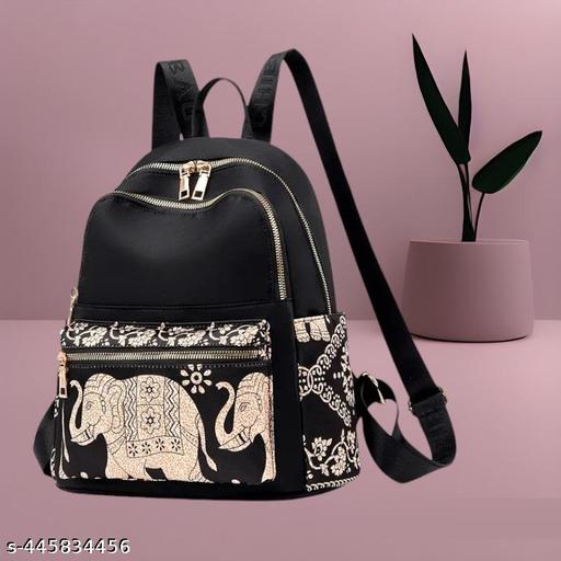 HMZ-STORE  Ethnic Style Waterproof Oxford Backpack Ladies Fashion Travel Canvas Bag Large Capacity Nylon Student School Bag Laptop Bag, Girls Printing School Backpack