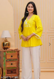 Short kurtis and different variant & colour s embroidery work designer kurtis beautiful short kurtis