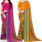 Daily Wear Georgette Saree with Unstitched Blouse Piece