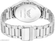 LOIS CARON LCS 8313  Square Day and Date Functioning Stainless Steel Strap New Quartz Analog Watch - For Men
