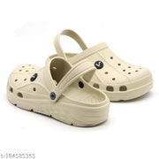 Svaar Men's Beige Lightweight Classic Clog Shoes || Sandals with Adjustable Back Strap for Men