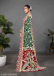 AJRAKH BLOCK PRINT MULMUL COTTON SAREE