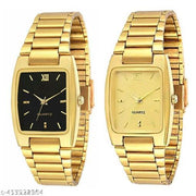 Men golden watches combo of 2 pcs