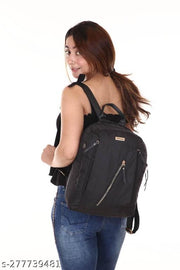 New Stylish Girls and Ladies  Backpack Handbags School/College/office and travels bags,  20 Ltr (Black)