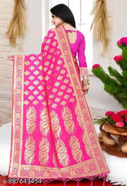 Demanding Soft Banarasi Silk Saree With Adorable Blouse Piece