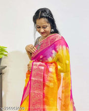 ORGANZA MULTY COLOUR SAREE, FANCY ORGANZA SAREE, ORGANZA SILK SAREE, 3D COLOUR SAREE  SAREE TRENDING SAREE FASTIVAL SAREE