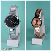 Fancy Flower Designer Chain Metal Belt Analog Watches Combo For Women Watches for Girls