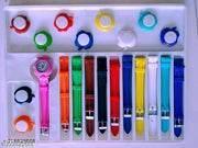 11 Belt Inter Changeable Kids Multicolor Rubber Casual Watches