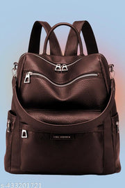 MomsyStore Girls Leather Backpacks for College And Office