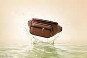 Latest Men Women Leather Waist Pack Travel Bags For Moneyy| Belt| Cards |Mobile| Documents| Kit| Books and Bills Dairy Pouch Cross Side Bag For Men Women .With Belt Stylish Small Luggage Accessories Bag I Waist Bags I Fanny pack.