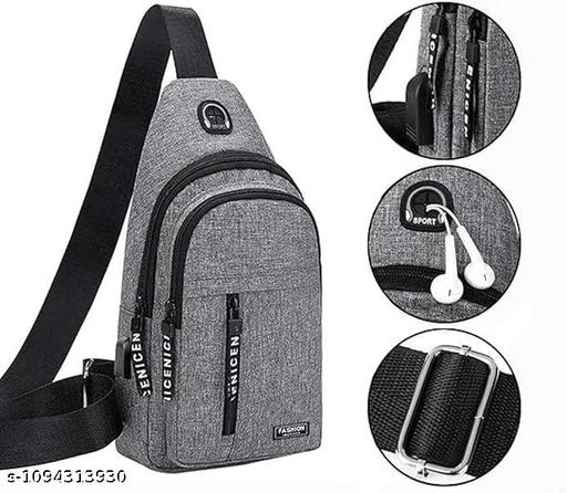 Men's Sling Bag Crossbody Chest Bag with Multiple Compartments