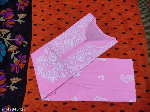 Latest Chikan Women's Lucknowi Chikan Embroidered Regular Fit Cotton Kurti Kurta
