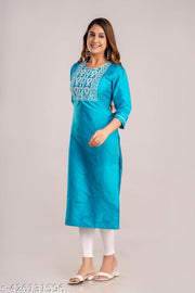 Latest Blue Kurti with Elegant Embroidery for Women