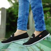 Stylish Men's Suede Black Flipflops