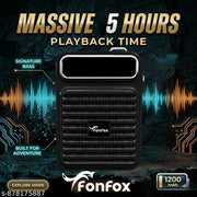 fonfox  Bluetooth Speaker (7v),Bluetooth Version 5.4,Bass Boosted Sound (high quality),Stereo Dual Drivers,UPTO 5 Hours Playtime,Portable Wireless Speaker