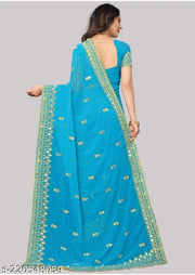 EMBROIDERY MIRROR SAREE