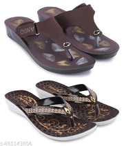 Multicolor Combo of Women's Slippers and Flipflop - Pack of 2