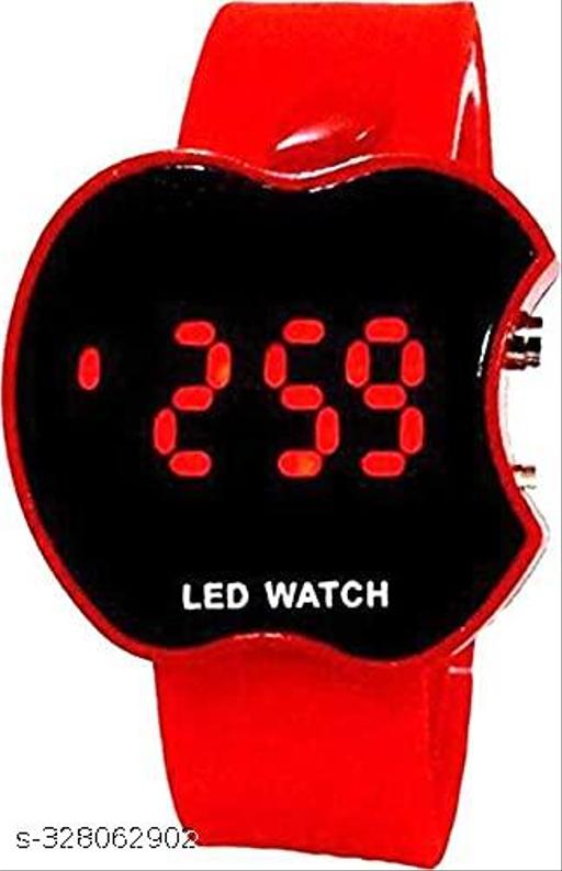 Apple Shape LED Digital Watch with Soft Band for Kids Girls/Boys - Good Gift for Kids