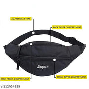 Snipper Waist Bag black for Men and woman Unisex Fanny Bag Bum bag Women Festival Fanny Pack Light Weight Hip Pouch Waterproof Travel Bag Belt Bag, Pack of 1pc