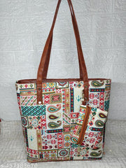 Stylish Women Handbag Betula Tote Bag | Ladies Purse ,ladies handbag printed,multicolour ladies bag,casual tote bag for women n girls,daily use ladies bag,lightweight fabric handbag,big handbag for women.