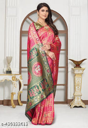 cotton silk jacquard with blouse