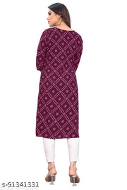 KILLARI Women Printed Straight Kurtis (Combo of 2)
