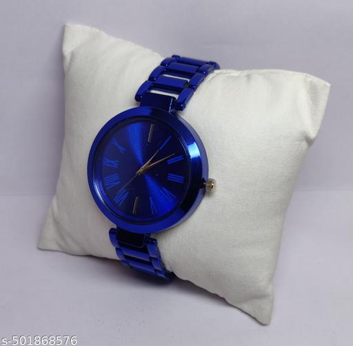 High quality attractive solid round dail metal chain watches for girls and women