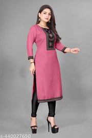 Desigener Kurti New Collection Cotton Blend Stylish New Trendy Embroidered Pattern Casual Kurta for Girls & Women