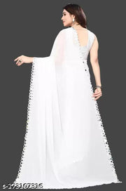 NEW FENCY GEORGETTE CUT WORK SAREE