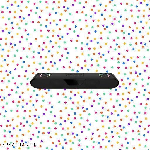 Portable Bluetooth Speaker, 10 Watts, Upto 8h Backup, Dual Drivers + Dual Passive Radiators, Call Function, Bluetooth v5.3 | USB | mSD| AUX, TWS, RGB LED