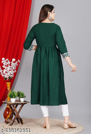 New Trendy Embroidery Gaithering Anarkali kurtis
