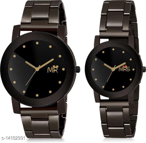 Skylark Mr & Mrs couple Stainless Steel Chrome Plated Couple Watches for Men & Women Analog Watch - For Couple