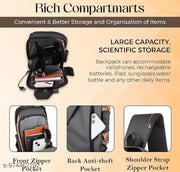 Waterproof Polyester Slim Unisex Crossbody Sling Bag Chest Backpack Men's Shoulder Bag, Leisure Travel Handbag, Hard Shell Anti-Theft Chest Bag