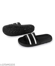 Men Flip Flop Slides Slippers Black)